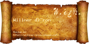 Willner Áron névjegykártya